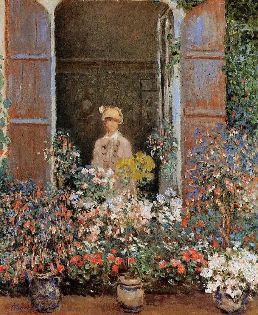 易呗网 camille monet at the window argentuil br>莫奈(monet