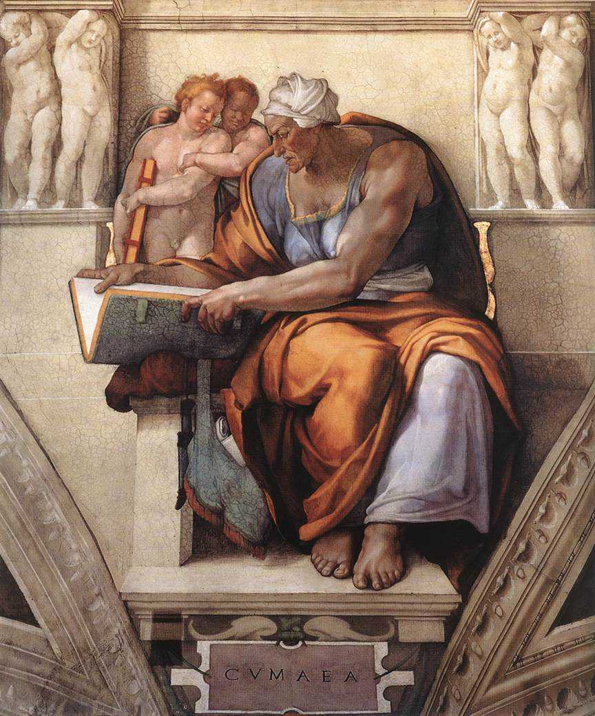 sibyls   the cumaean sibyl 米开朗基罗 (michelangelo)